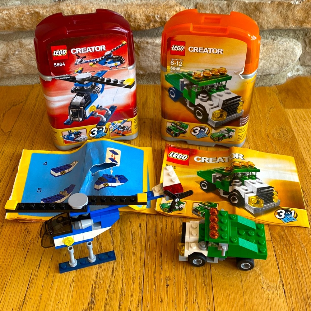 Lego Creator Mini Helicopter & Mini Dumper Bundle